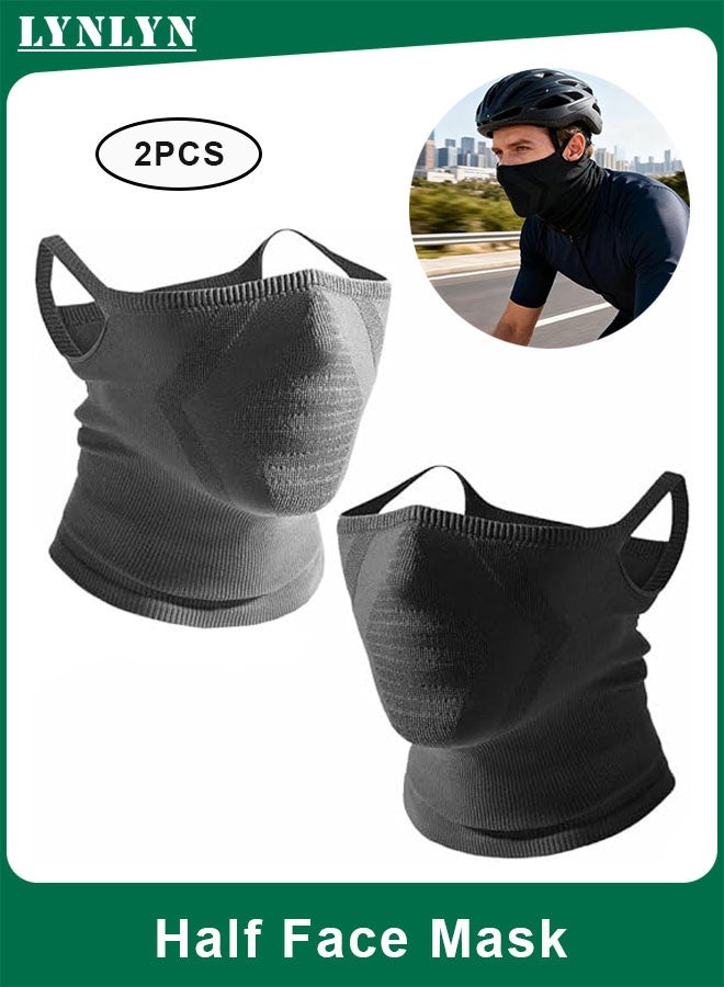 LYNLYN 2 Pack Breathable Half Face Mask Neck Gaiter, Moisture-Wicking UV Protective Windproof Face Cover for Hiking, Cycling, Fishing and Outdoor Activities - Image 1